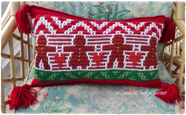 cushion cover christmas  mosaic crochet