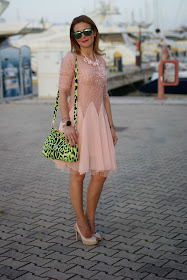 cichic ballerina dress, HYPE GLASS,  pink dress, Miss Sicily green bag, Fashion and Cookies, fashion blogger