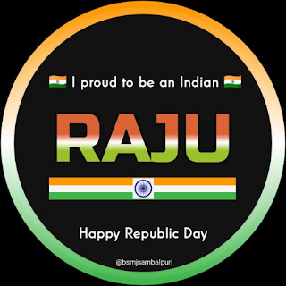 Republic day name art raju