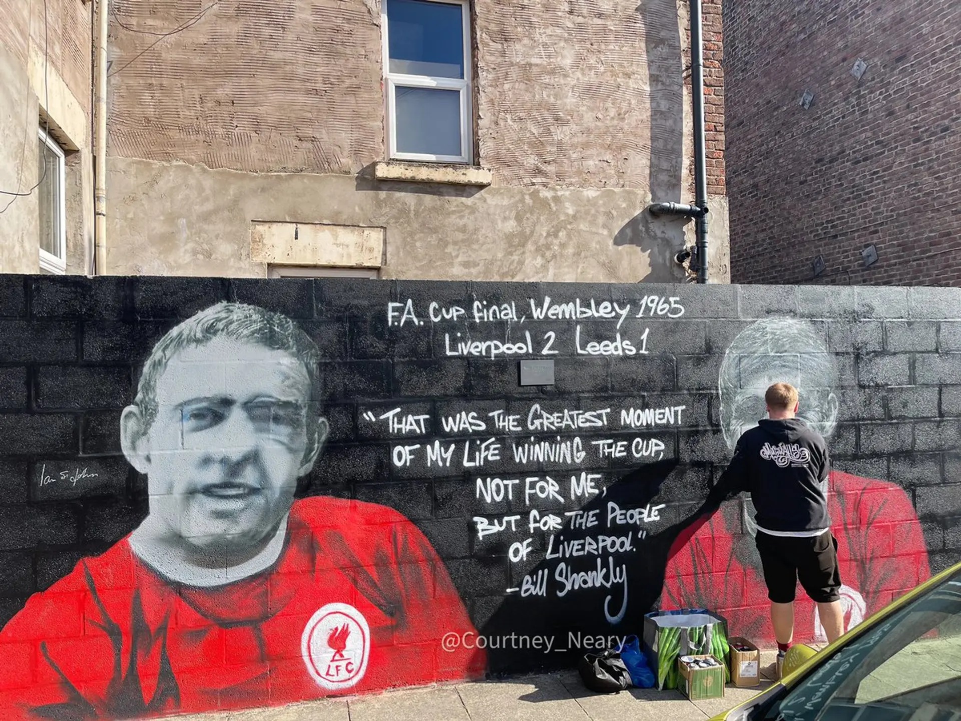 Liverpool murals defaced by Everton fans already being restored: 5 pictures  - Football News & Music site