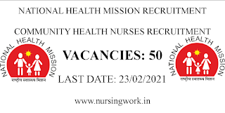 NHM Community Health Nurse Vacancies Arunachal Pradesh