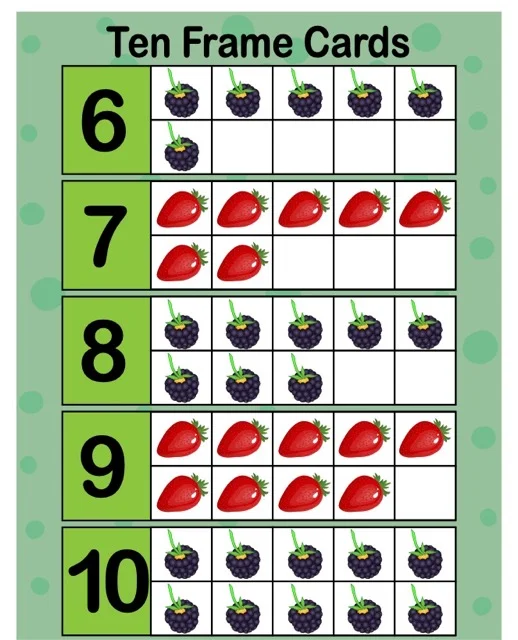 Ten Frame Cards