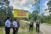 Sat Lantas Polres Muratara Pasang Spanduk Himbauan. Ini Larangannya! 