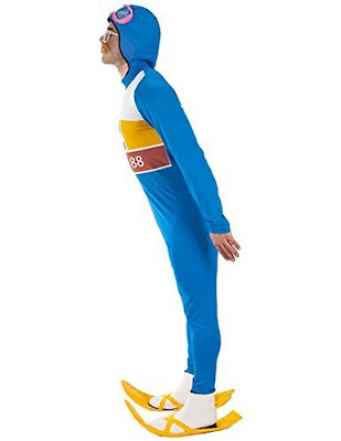 Side view of Eddie The Eagle Costume