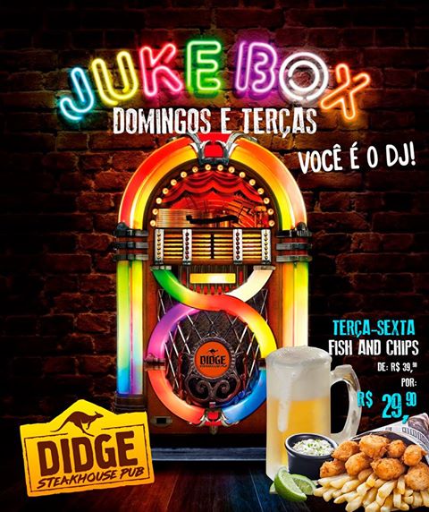 Jukebox invade o Didge BC nos domingos e nas terças