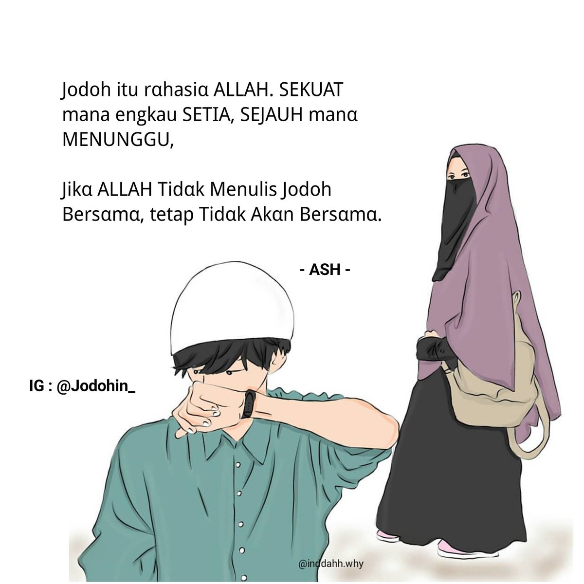 42 Gambar Kartun Muslimah Tentang Jodoh  Design Kartun 