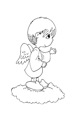 angel clip art black 