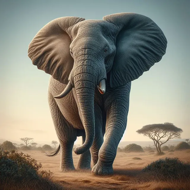 Elefante africano en su hábitat