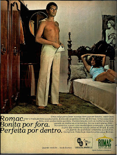 Anúncio calça romac de 1976.  moda anos 70; propaganda anos 70; história da década de 70; reclames anos 70; brazil in the 70s; Oswaldo Hernandez 