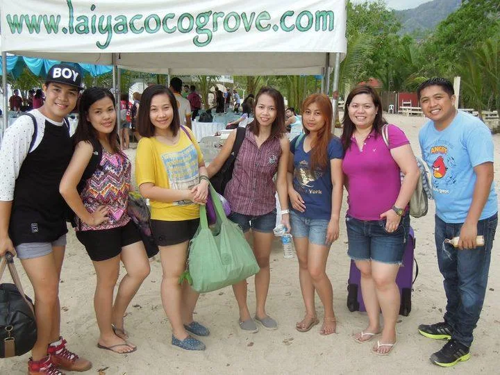 Team photo at Laiya Coco Grove Beach Resort