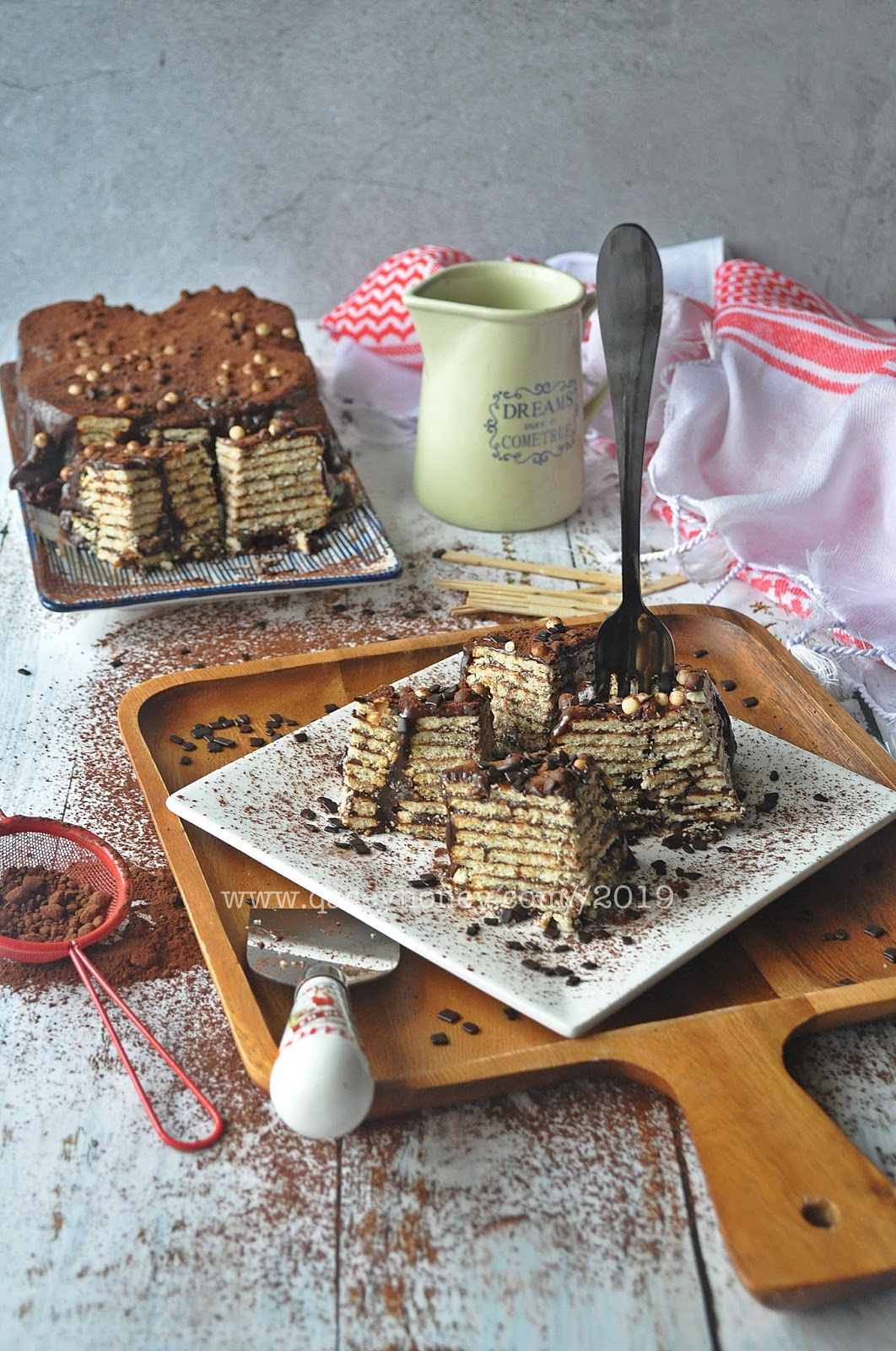 KEK BATIK MILO TANPA TELUR YANG SEDAP / KEK BATIK LEJEN 