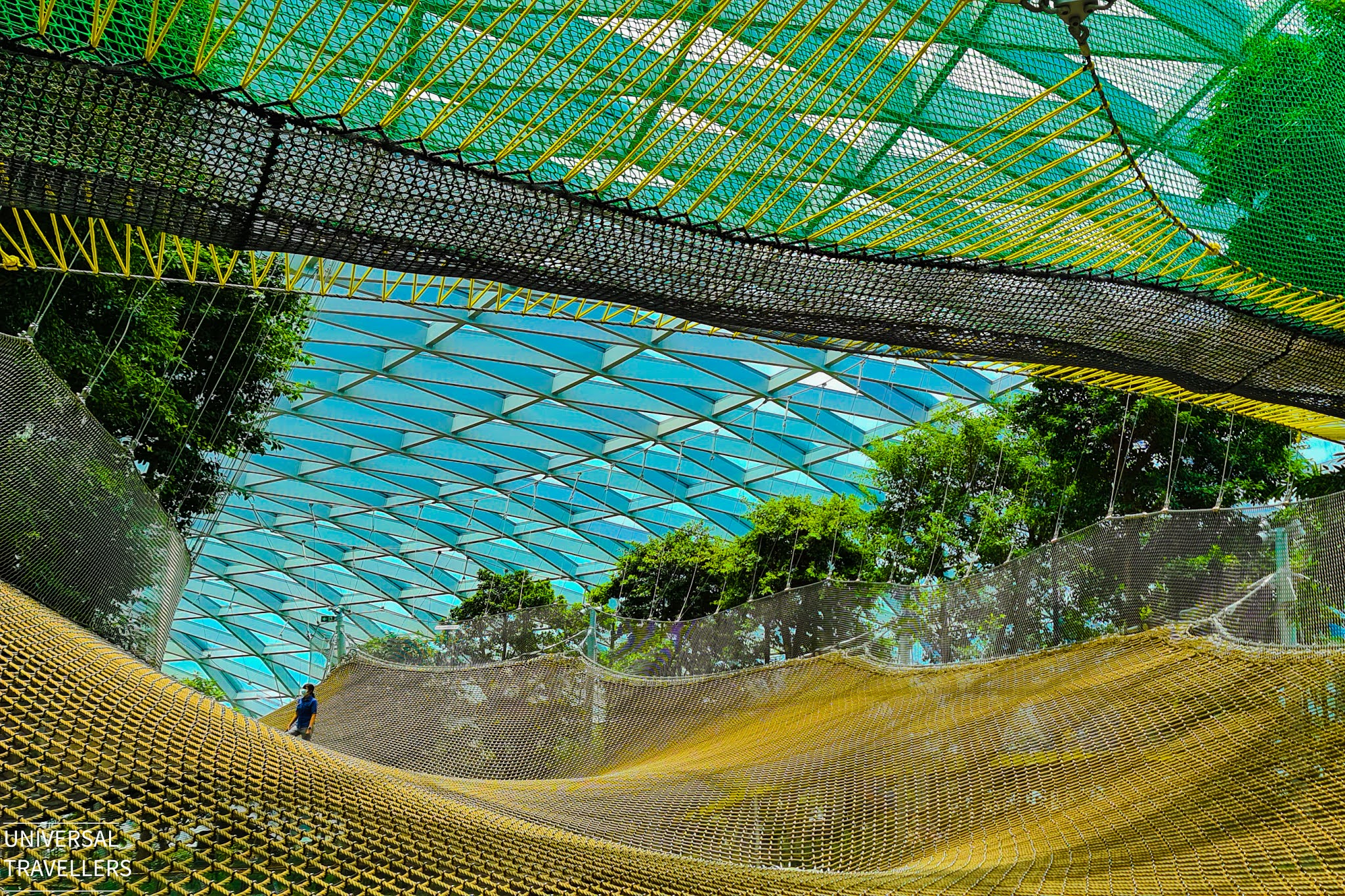 Manulife Walking Sky Net, located at level 5 inside the Jewel Changi Airport