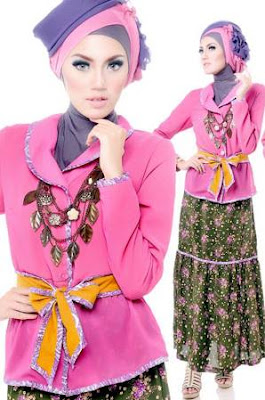 model baju batik muslim remaja tampil cantik