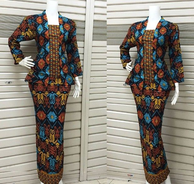  29 model  baju  batik setelan wanita kombinasi rok  