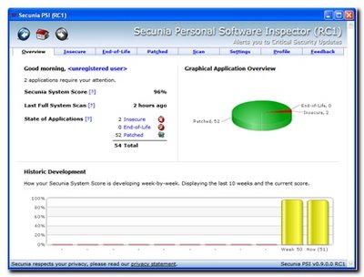 Secunia Personal Software Inspector ,segurança e estabilidade no PC  (Freeware)