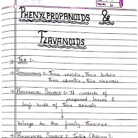 Phenylpropanoids and Flavonoids (Cognosy 2):- Hand Written Notes