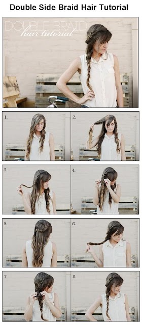 How to make Double Side Braid For Hair #Beauty