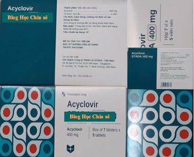 THUỐC ACICLOVIR 200 mg, 400 mg, 800 mg