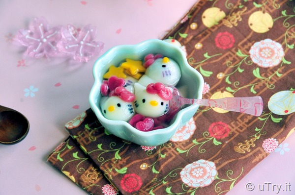 Hello Kitty Red Bean Dumplings (凱蒂貓紅豆湯丸) for Chinese New Year  http://uTry.it