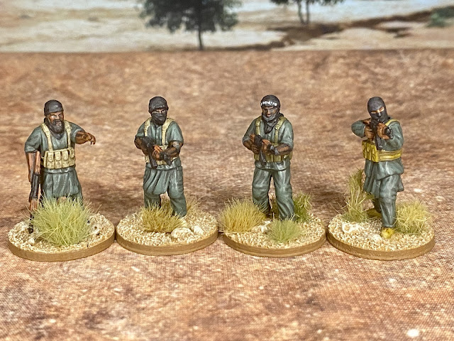 28mm modern terrorist insurgent miniatures from Quartermaster 3D for wargaming western Africa/Mali/the Sahel