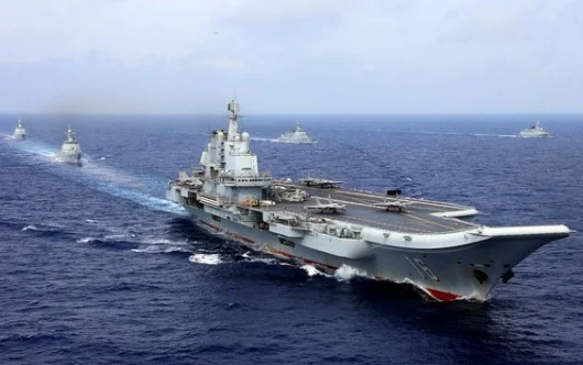 End of Exercise, China's Liaoning Aircraft Carrier Leaves West Pacific