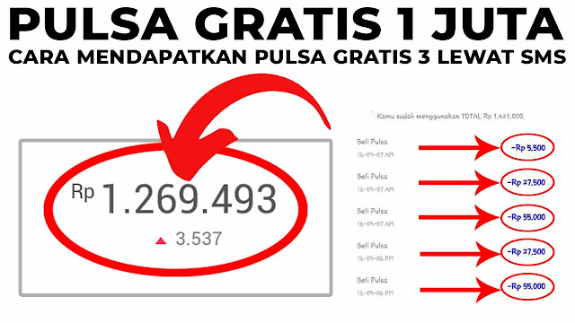 cara mendapatkan pulsa gratis 3 lewat sms