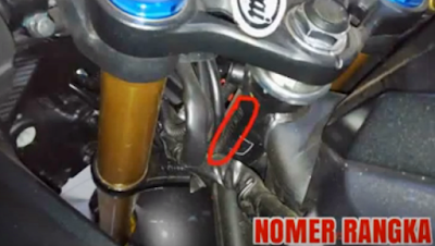 Letak Nomor Rangka dan Nomor Mesin Honda CBR 250