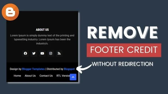 Remove blogger footer credit