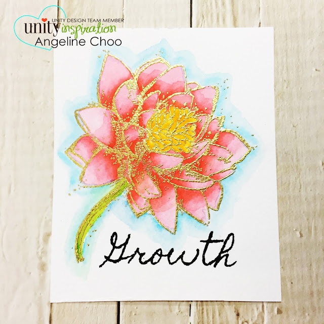 ScrappyScrappy: SMAK Inner Beauty with Unity Stamp #unitystampco #scrappyscrappy #smakkit #smak #scrapbook #card #cardmaking #craft #crafting #papercraft #zigcleancolorrealbrush #watercolor #floralcard #goldembossing #flowers