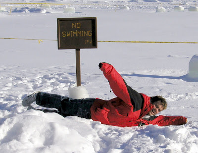 swimming on ice