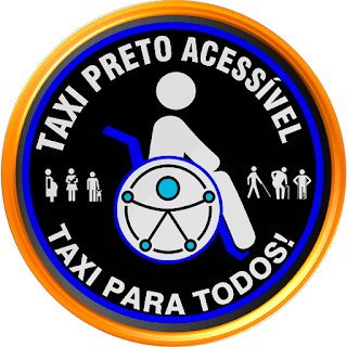 Taxi acessivel preto logo