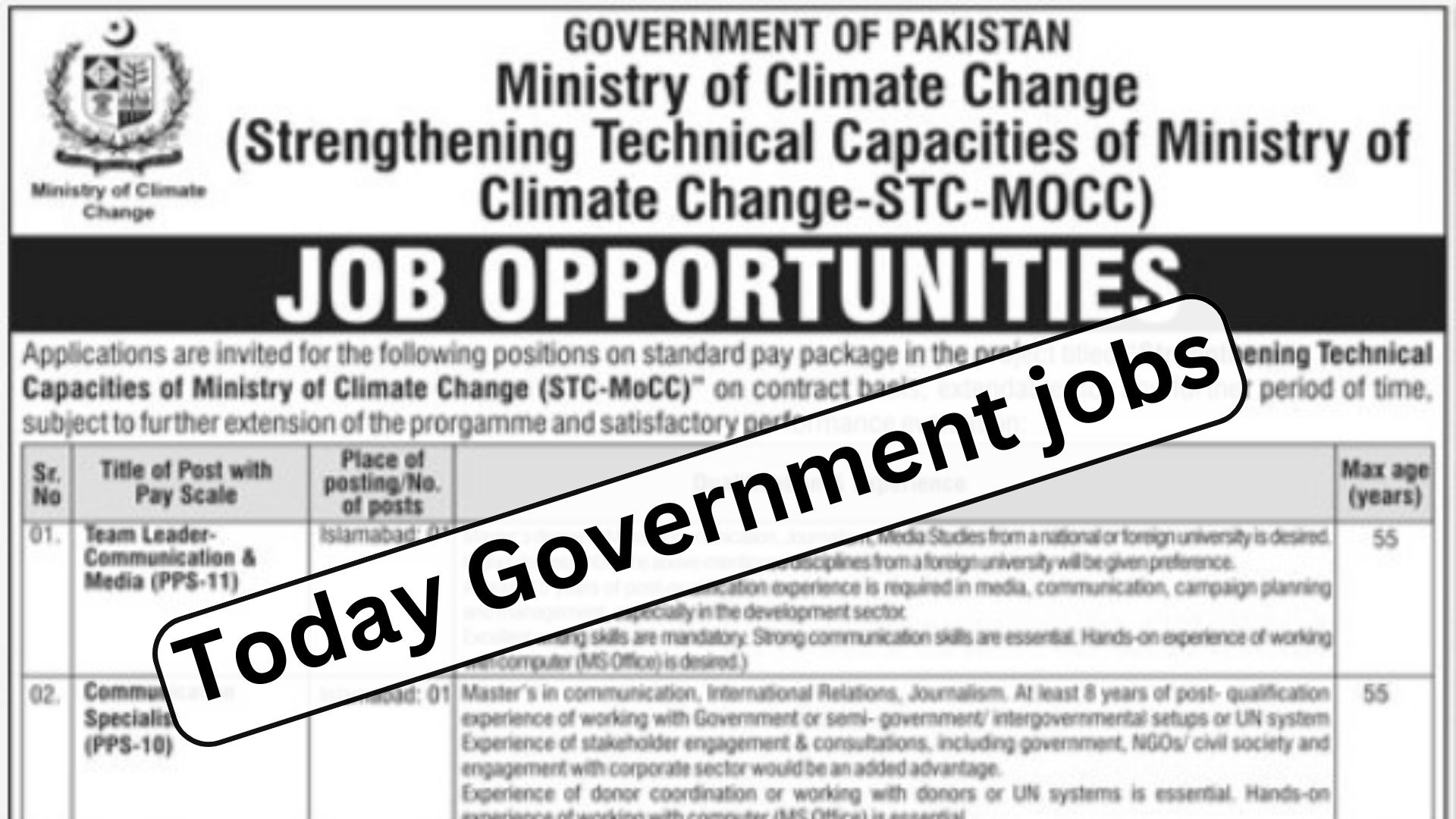 Ministry-of-Climate-Change-Government-jobs-2023