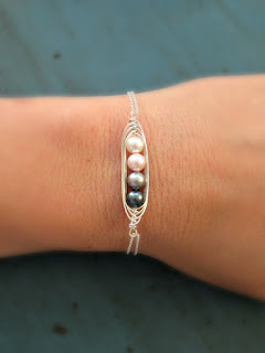 pea pod bracelet for mother's day gift