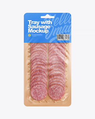 Tray With Sausage Mockup