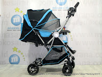 Pliko PK399 Paris with Parent Tray Baby Stroller-Forward & Rear Facing Light Blue