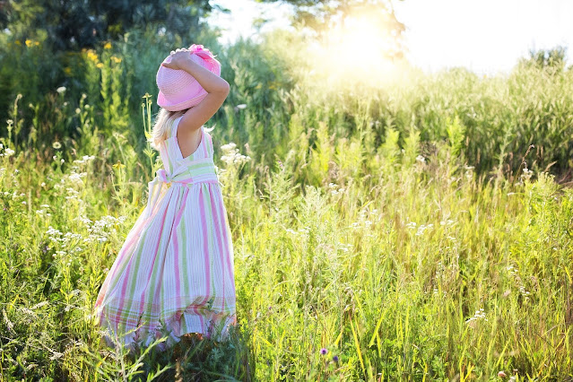 Little girl in a field