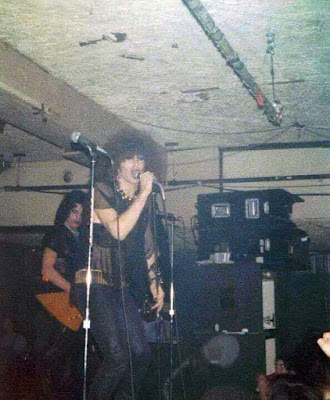 Twisted Sister on stage at Speaks February 1978 in Island Park, Long Island, New York