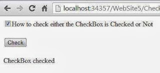 How to check either the CheckBox is Checked or Not