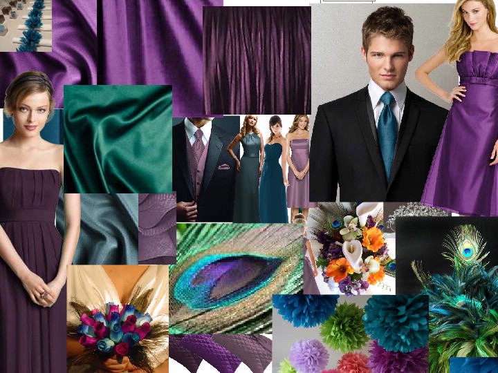 with the peacock wedding theme idea I love all the colors teal