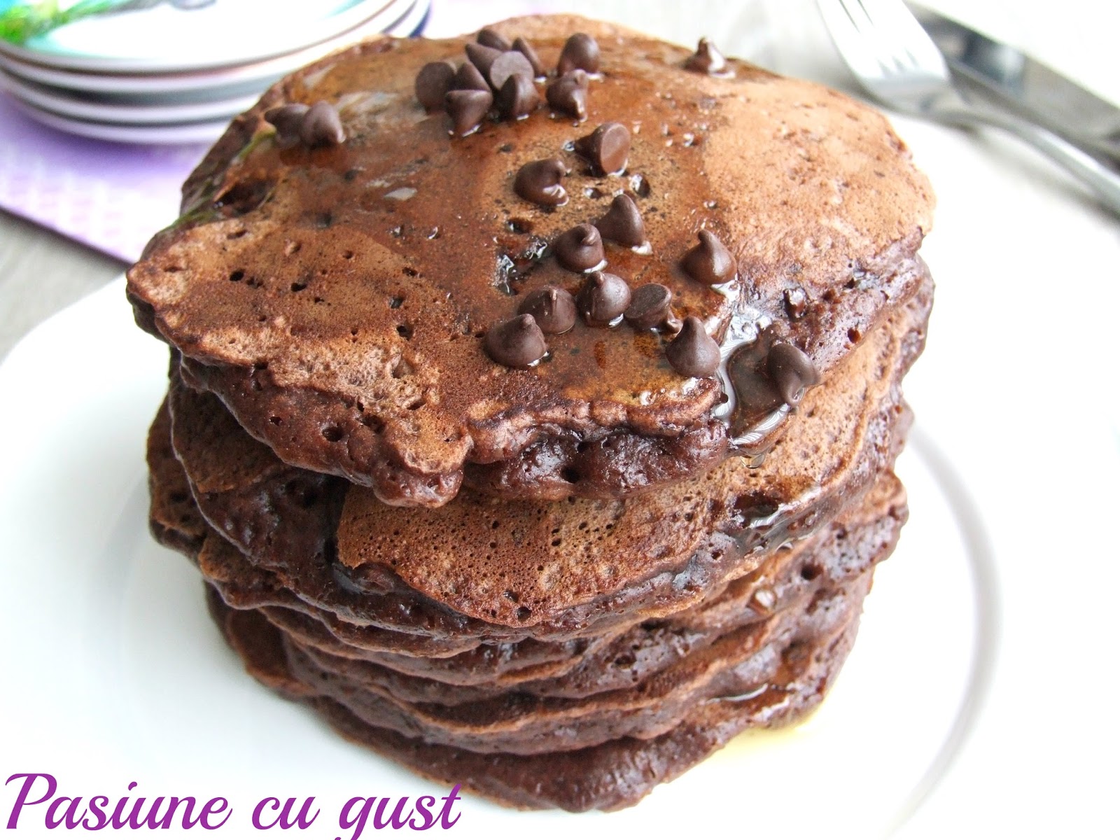 Pasiune Cu Gust Clatite Cu Ciocolata Chocolate Pancakes