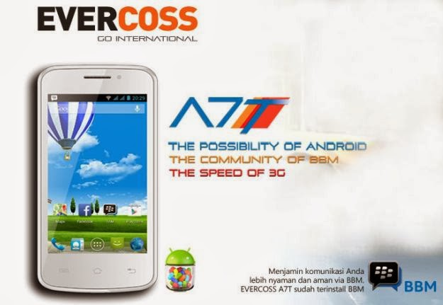 Evercoss A7T, HP Android Murah Bisa BBM Cuma 700 Ribuan