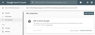 Use the URL Inspection feature on the Google Search console