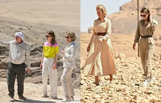 Queen Mathilde of Belgium and Princess Elisabeth in Egypt