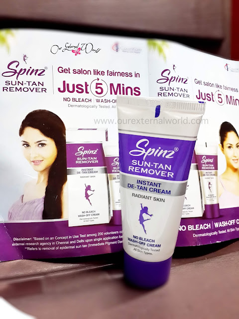 Spinz Sun-Tan Remover Instant De-Tan Cream Review