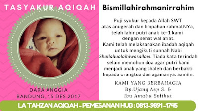 kartu ucapan aqiqah