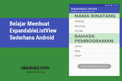 Tutorial Belajar Membuat ExpandableListView Sederhana Android