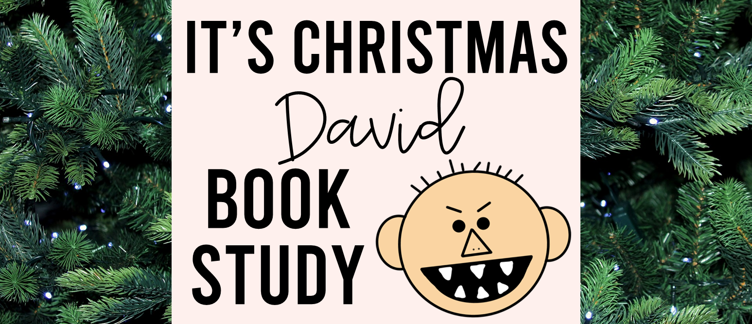 It's Christmas David book activities unit with literacy printables, reading companion activities, and lesson ideas for Kindergarten and First Grade