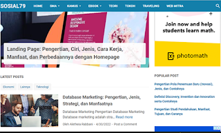 Pengertian Homepage atau Beranda