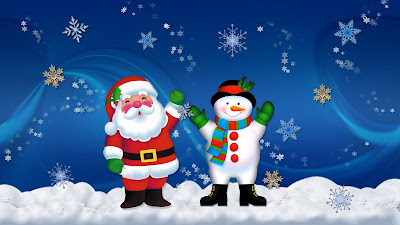 Santa and Snowman Wallpapers