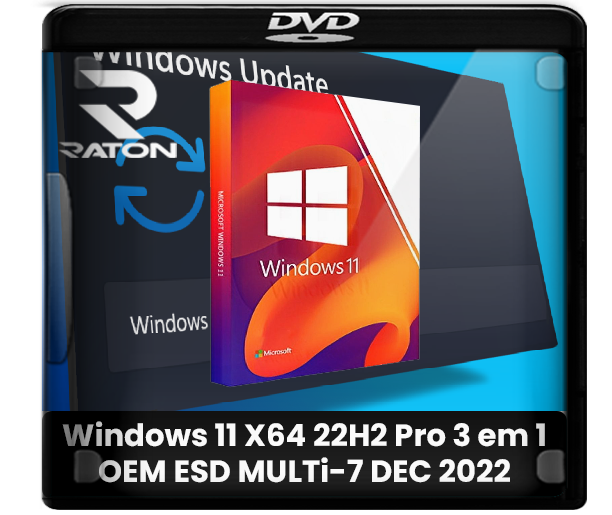 Raton Download - Desde 2007: Windows 11 X64 21H2 Pro BR 2022 Completo
